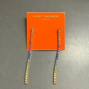 Kurt Geiger Multicolor Crystal Drop Earrings